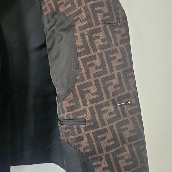 Fendi Men’s Suit Coat – Luxury Wool Blazer – Size L (IT 56) – Black – Authentic - Picture 5 of 13